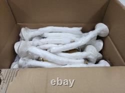 BeyPan 16 Light Gold Sputnik Chandelier White Milk Glass Globes Ceiling Light
