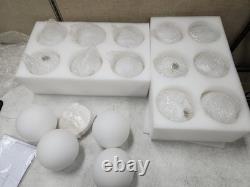 BeyPan 16 Light Gold Sputnik Chandelier White Milk Glass Globes Ceiling Light