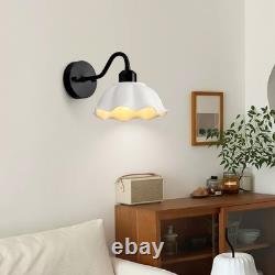 Black Bathroom Wall Sconces Set of 2 Modern White Milk Glass Wall Light Fixtu