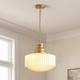 Blhxian Milk Glass Pendant Light Fixture 14 White Pleated Drum Glass Chandelier