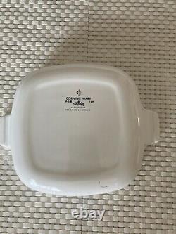 Blue Corn Flower Corning Ware P-1-b 1 Qt. Made In U. S. A For Range & Microwave