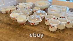 Brand NEW Fire King PEACH BLOSSOM Nesting Mixing Bowls 8-3/4(L) 7-1/4(M) 6(S)