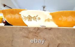 Butterfly Gold Vintage Pyrex Cinderella Complete set Mixing Bowls Beautiful