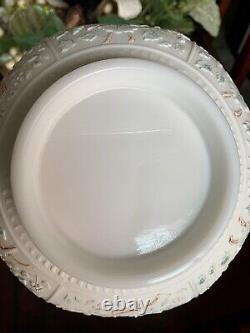 CHALLINOR TAYLOR GLASS CO.'Tree of Life' Milk Glass Bowl U. S. A. C. 1890