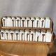 Complete Griffith Milk Glass Spice Jar Set, 20 Jars With Metal Lids And Rack -rare