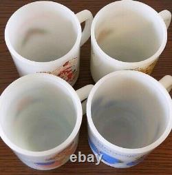 COMPLETE VINTAGE STRAWBERRY SHORTCAKE FIRE KING Milk Glass Mugs 8 Types Rare