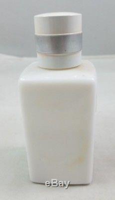 Chanel No 5 Oil For the Bath 6 oz White Milk Glass Bottle Half Full 3 oz Vintage