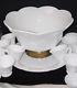 Colony Harvest Grape Milk Glass Punch Bowl Set With 12 Cups & Underplate M4413