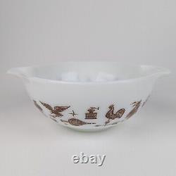 Complete Vintage Pyrex Early American Cinderella Mixing Bowls 441 442 443 444