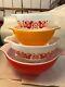 Complete Set Of 4 Pyrex Friendship Cinderella Mixing Bowls 441 442 443 444