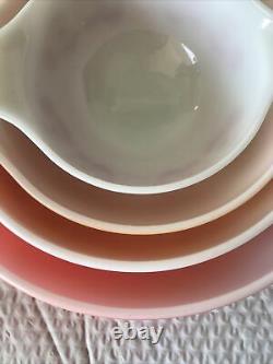 Complete set of 4 Pyrex Friendship Cinderella Mixing Bowls 441 442 443 444