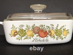 Corning Ware L'Echalote Spice Of Life Casserole Dish A-1-B 279MA Lid Pyrex A7C