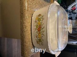 Corning Ware Square Casserole Dishes Flower Pattern