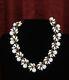 Crown Trifari Alfred Philippe White Milk Glass Fruit Salad Necklace 1950 Signed