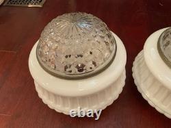 DECO Ceiling Lamp / GlobeVintage MILK GLASS for Hanging / Flush Mount