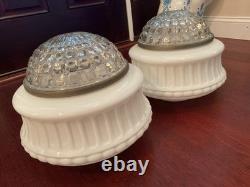 DECO Ceiling Lamp / GlobeVintage MILK GLASS for Hanging / Flush Mount