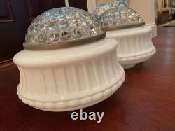 DECO Ceiling Lamp / GlobeVintage MILK GLASS for Hanging / Flush Mount