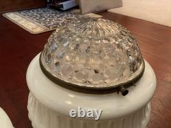 DECO Ceiling Lamp / GlobeVintage MILK GLASS for Hanging / Flush Mount