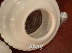 DECO Ceiling Lamp / GlobeVintage MILK GLASS for Hanging / Flush Mount