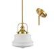 Deynite Nautical Gold Kitchen Pendant Light Milk White Glass 11 W
