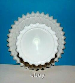 DUNCAN & MILLER Milk Glass Old'Giant' Hobnail RARE Cake Pedestal Stand 11 ½