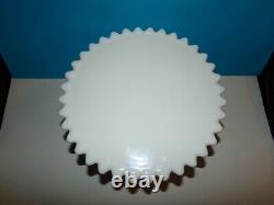 DUNCAN & MILLER Milk Glass Old'Giant' Hobnail RARE Cake Pedestal Stand 11 ½