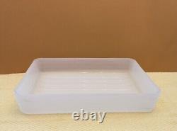 Depression Era Clambroth White Opaline Milk Glass Refrigerator Tray