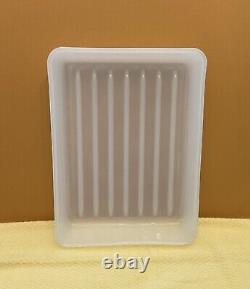 Depression Era Clambroth White Opaline Milk Glass Refrigerator Tray