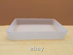 Depression Era Clambroth White Opaline Milk Glass Refrigerator Tray