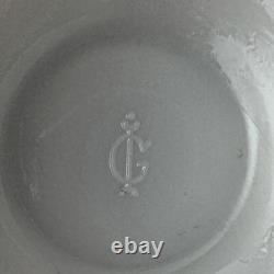 Depression Milk Glass Imperial Beaded Block Pear Shaped Candy Dish