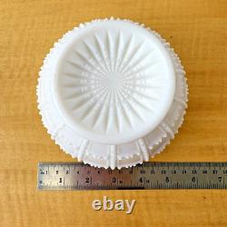 Depression Milk Glass Imperial Beaded Block Pear Shaped Candy Dish
