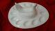 Deviled Egg Plate With Setting Hen White Milk Glass Excellent