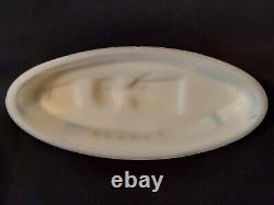 E. C. Flaccus Co. Milk Glass Ship Lidded Condiment Dish