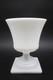 E. O. Brody Co. White Milk Glass Vase Wit Square Footed Pedestal Base 9 H