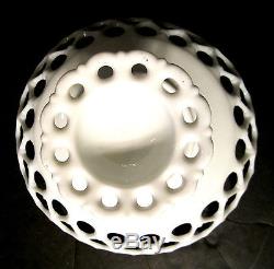 Elegant Pierced Reticulated Westmoreland Pedestal Milk Glass Compote Cake Stand