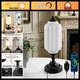Elegant White Milk Glass Touch Table Lamp Mid Century Modern Vintage Design, U
