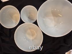 Excellent PYREX Blue Colonial Mist Set-4 Nesting Mixing Bowls #401,402,403,404