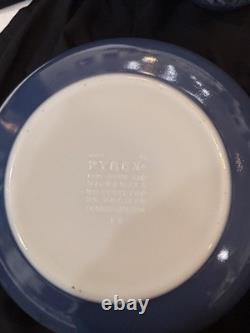 Excellent PYREX Blue Colonial Mist Set-4 Nesting Mixing Bowls #401,402,403,404