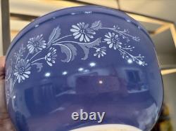 Excellent PYREX Blue Colonial Mist Set-4 Nesting Mixing Bowls #401,402,403,404