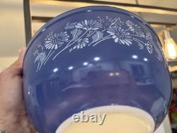 Excellent PYREX Blue Colonial Mist Set-4 Nesting Mixing Bowls #401,402,403,404