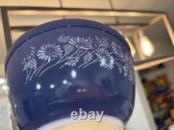 Excellent PYREX Blue Colonial Mist Set-4 Nesting Mixing Bowls #401,402,403,404