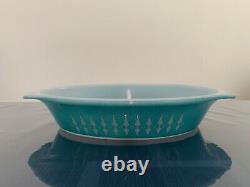 Extremely Rare Agee Pyrex Turquoise with White Spears (1966-68) Picket Fence Set