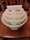 Federal Atomic Dot, Rare 5- Piece Nesting Bowls Near Mint Condition Gorgeous