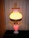 Fenton Old Peach Blow Milk Glass Hobnail Student Lamp Gwtw Style