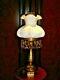 Fenton Silver Crest Milk Glass Rare Lamp, Mint. Student Lamp