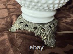 FENTON Vintage Hurricane Lamp, White Milk Glass (Free Shipping)