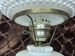 FENTON Vintage Hurricane Lamp, White Milk Glass (Free Shipping)