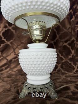FENTON Vintage Hurricane Lamp, White Milk Glass (Free Shipping)