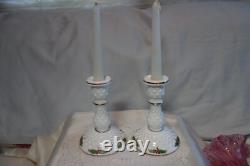 FENTONHND PAINTHOLLY6PRCANDLE STICKSMILK GLASSHOBNAILMINTSRCc1974 ONLY