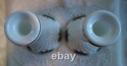 FENTONHND PAINTHOLLY6PRCANDLE STICKSMILK GLASSHOBNAILMINTSRCc1974 ONLY